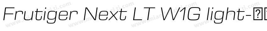 Frutiger Next LT W1G light字体转换